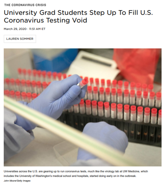 University Grad Students Step Up To Fill U.S. Coronavirus Testing Void ...